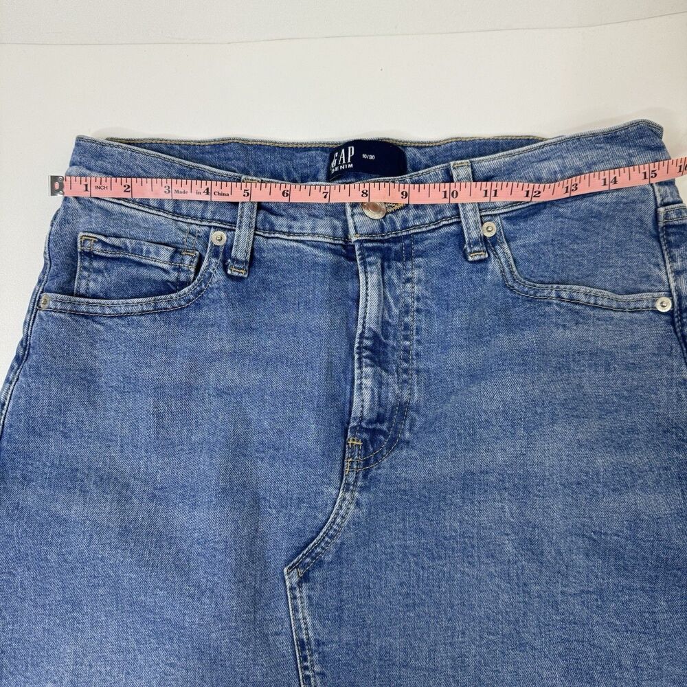GAP denim front slit maxi skirt medium indigo, size 30/ 10 Y2K Style - Picture 4 of 12